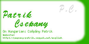 patrik csepany business card
