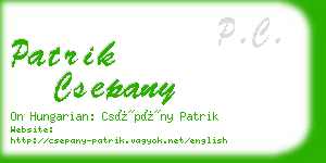 patrik csepany business card